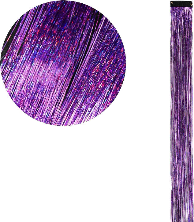 Tinselit klipsikiinnityksell&auml;, Purple Sparkle