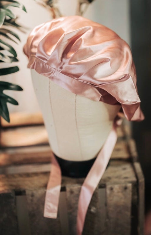 Silkki bonnet, vaaleanpunainen
