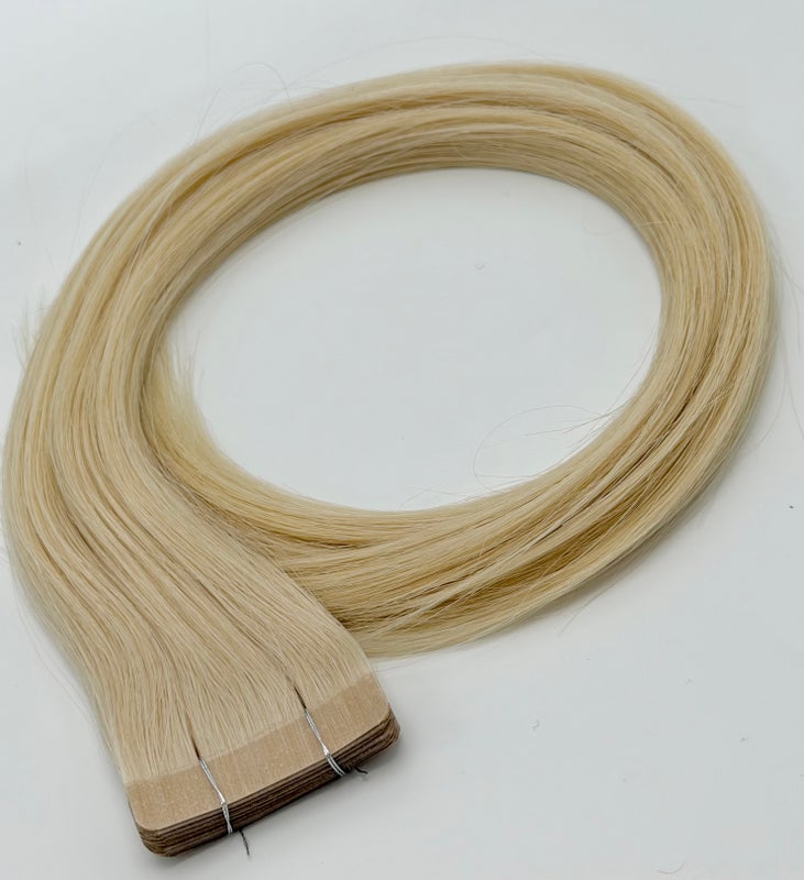 Virgin remy-teippipidennys, Marilyn (puhdas vaalea) 40cm