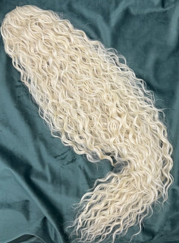 Ponnaripidennys pikkukihara,  puhdas vaalea (70cm)