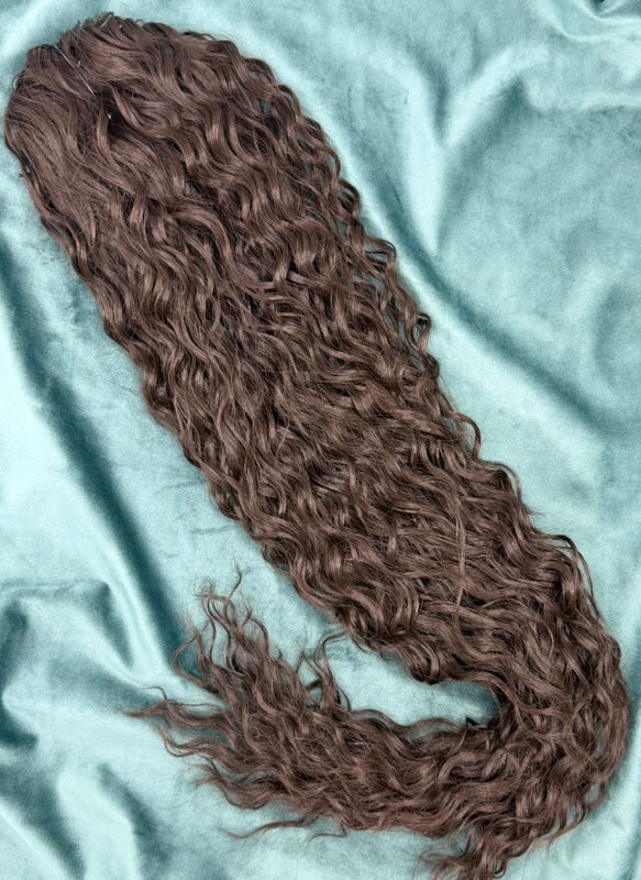 Ponnaripidennys pikkukihara,  tummanruskea (70cm)