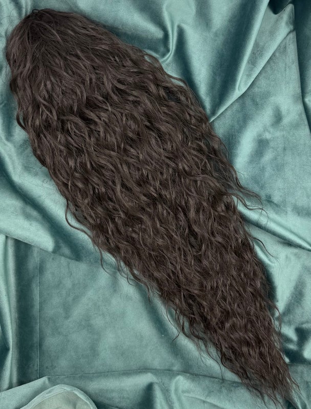 Ponnaripidennys pikkukihara,  mustanruskea (50cm)